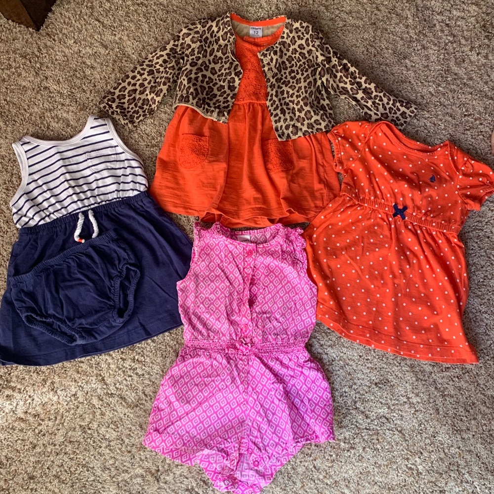 Lot of 12 month dresses and romper